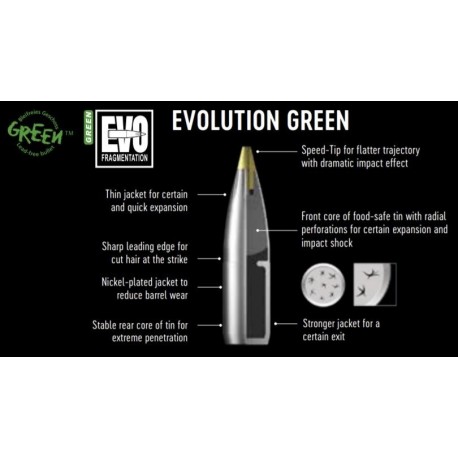 RWS krogla .264 / 6,5mm EVO green 6g 50kos