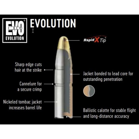 RWS krogla .323 / 8mm S EVO 13,0g 50kos