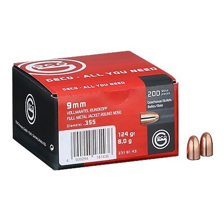 Geco krogla 9mm FMJ 8,0g TOMBAK 200kos