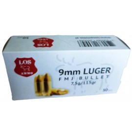 LOS 9x19LUGER FMJ 7,5g115gr (50)