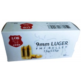 LOS 9x19mm LUGER FMJ 7,5g/115gr (50)