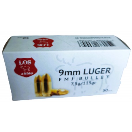 LOS 9x19LUGER FMJ 7,5g115gr (50)