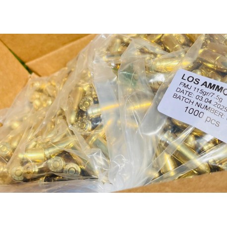 LOS 9x19LUGER FMJ 7,5g115gr (1000)