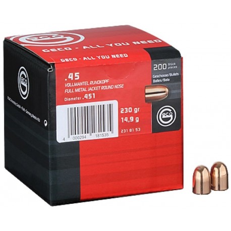 Geco krogla .45 ACP FMJ 14,9g 200kos