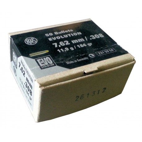 RWS krogla .39 / 7,62mm EVO 11,9g 50kos
