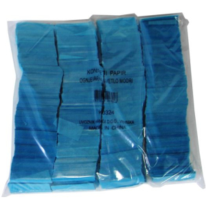 Konfeti papir, ognjevarni svetlo modri