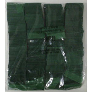 Konfeti papir, ognjevarni temno zeleni