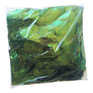 Konfeti metal, ognjevarni zeleni