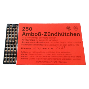 primer cap rws, large rifle Mag. 5333 5.33mm (250 ali 100)