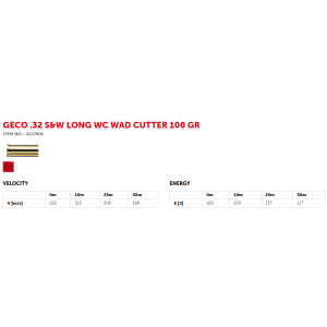 Geco .32S&W long Wad Cutter 6,5g (50)