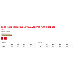 Geco .38 Special FMJ 10,2g (50)