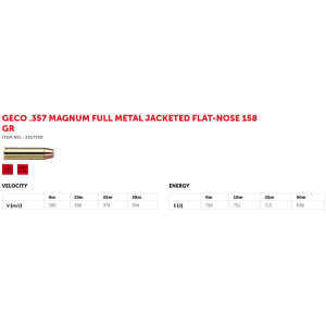 Geco .357 Mag. FMJ 10,2g (50)