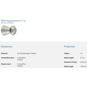 RWS Hyperdome 5,5mm 0,71g (150)