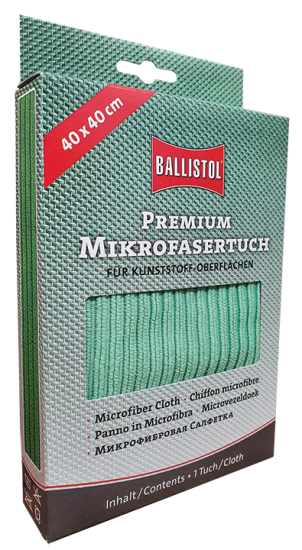 Ballistol Premium microfibre cloth, for cleaning, green, 40x40 cm