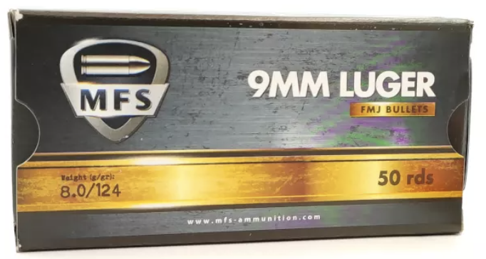 MFS 9mm Luger FMJ 8,0g (50)